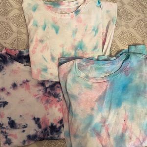 3 tie dye shirts
